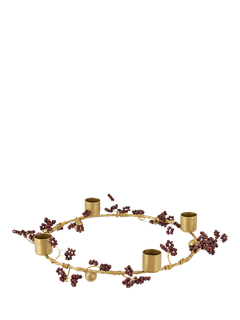 nkuku Tanu Beaded Candle Holder, Brass