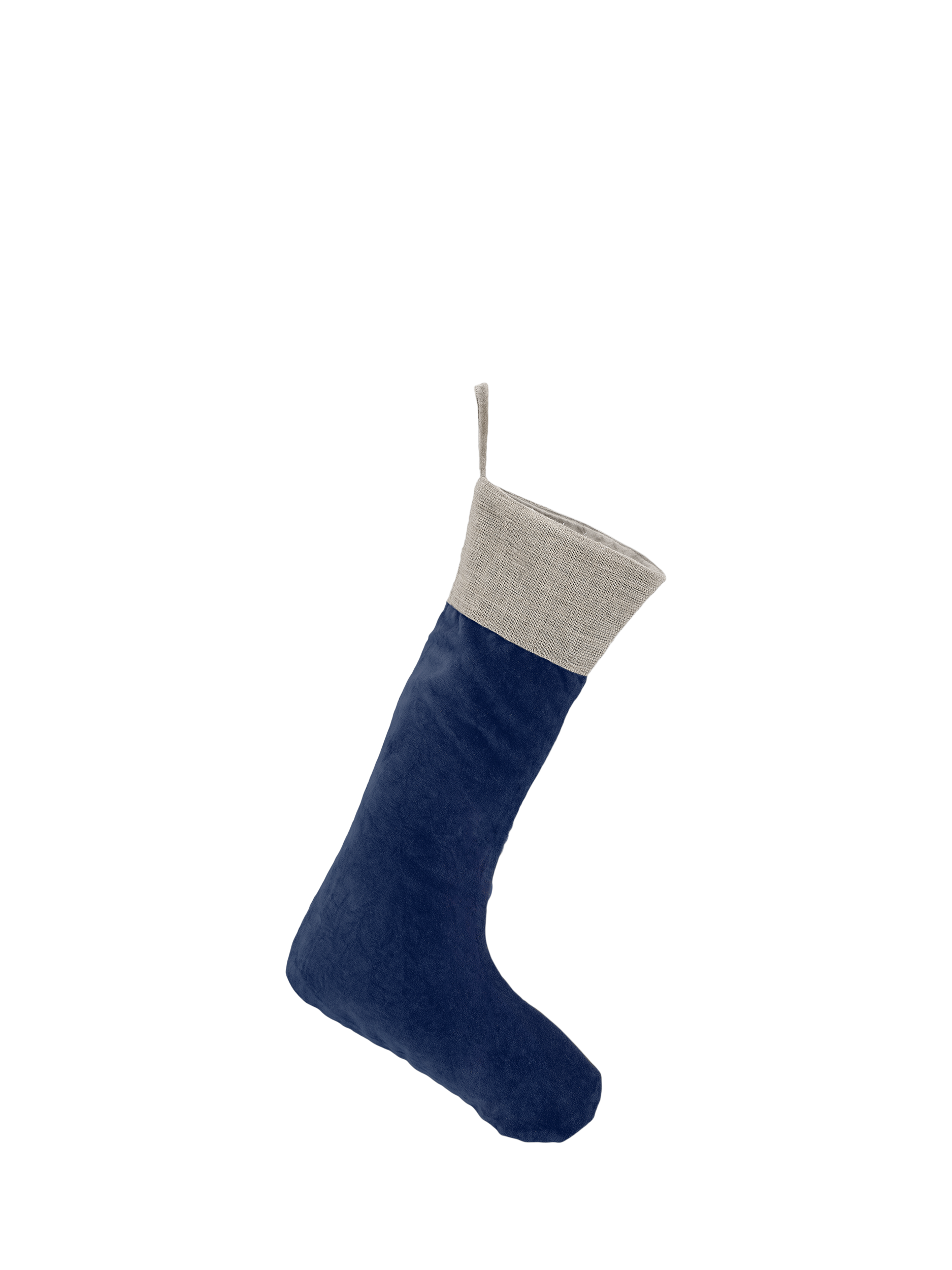 nkuku Karru Stocking Tree Decoration, Indigo
