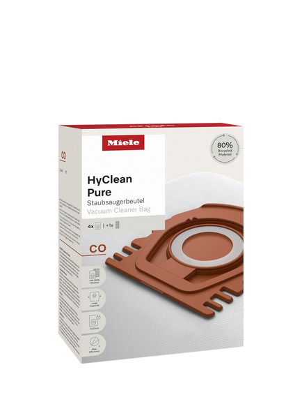Miele HyClean Pure Co Vacuum Cleaner Bags & Filter Set Pack of 4 - view 2, Multi