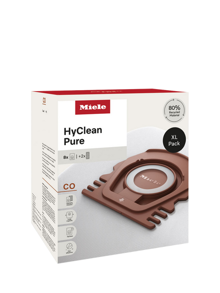 Miele HyClean Pure CO Vacuum Cleaner Bags & Filter Set, Pack of 8 - view 2, Multi