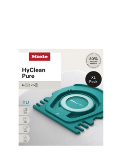 Miele HyClean Pure TU Vacuum Cleaner Bags & Filter Set, Pack of 8, Multi