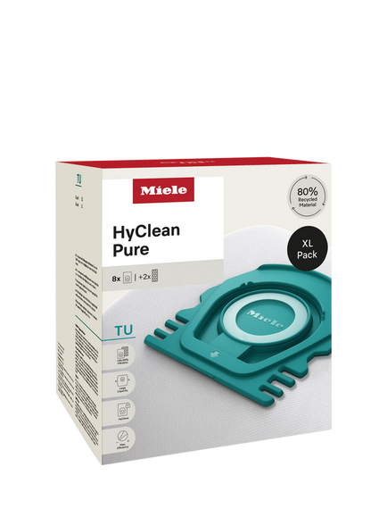 Miele HyClean Pure TU Vacuum Cleaner Bags & Filter Set, Pack of 8 - view 2, Multi