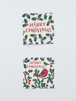 John Lewis Holly & Robin Large Charity Christmas Cards, Pack of 10, Multi