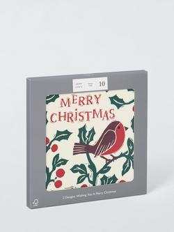John Lewis Holly & Robin Large Charity Christmas Cards, Pack of 10 - view 2, Multi