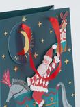 John Lewis Harlequin Santa on Horse Gift Bag, Medium