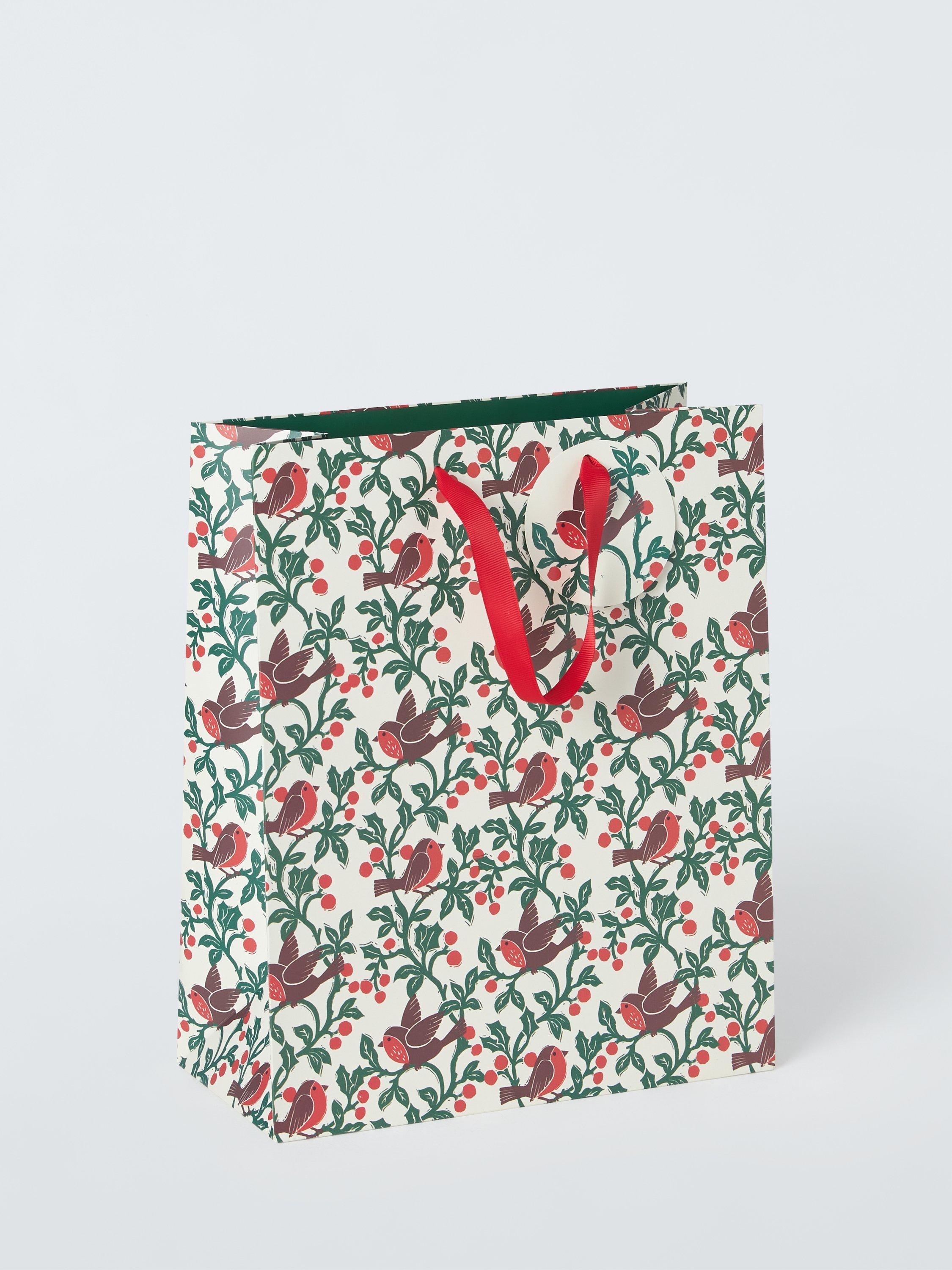John Lewis Robin and Holly Gift Bag, Medium