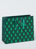 John Lewis Foiled Christmas Tree Gift Bag, Medium