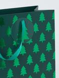 John Lewis Foiled Christmas Tree Gift Bag, Medium