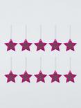 John Lewis Burgundy Star Gift Tags, Pack of 10