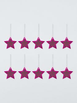 John Lewis Burgundy Star Gift Tags, Pack of 10 - view 2, Burgundy