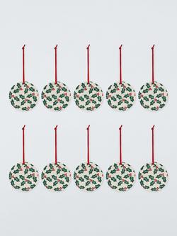 John Lewis Jolly Holly Gift Tags, Pack of 10 - view 2, Multi
