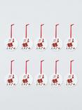 John Lewis Scooter Santa Gift Tags, Pack of 10