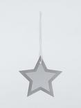 John Lewis Silver Star Gift Tags, Pack of 10