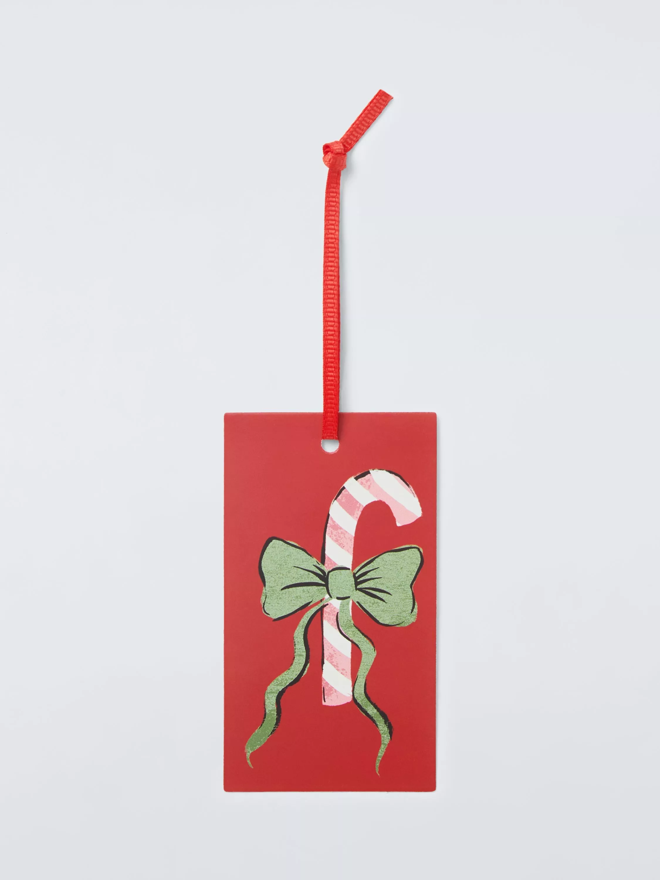 John Lewis Candy Cane Bow Gift Tags, Pack of 10