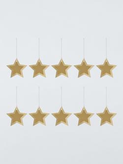 John Lewis Gold Star Gift Tags, Pack of 10 - view 2, Gold