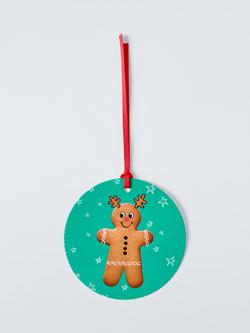 John Lewis Gingerbread Gift Tags, Pack of 10, Green