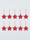 John Lewis Red Star Gift Tags, Pack of 10