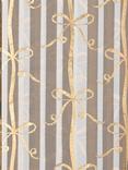 John Lewis Bow and Stripe Foiled Tissue Paper, 3 Sheets