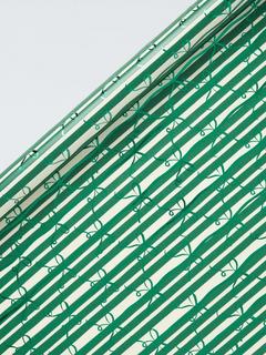 John Lewis Bow Stripe Wrapping Paper, L4m, Green