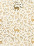 John Lewis Heritage Stag Wrapping Paper, L4m, Gold