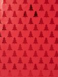 John Lewis Christmas Trees Foiled Wrapping Paper, L4m, Red