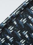 John Lewis Wolf at Dusk Wrapping Paper, L4m, Navy