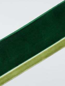 John Lewis Velvet Gift Ribbon, Green, 2x L5m - view 2, Green