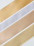 John Lewis Gift Ribbon, 4x L4m, Gold/Silver