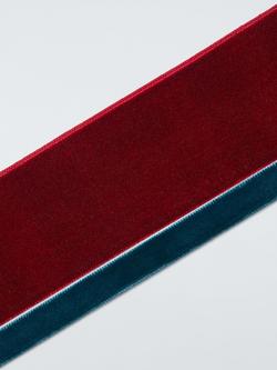 John Lewis Velvet Gift Ribbon, Burgundy/Teal, 2x L5m - view 2, Teal