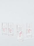 John Lewis Candy Cane Shot Glass, Set of 4, 60ml, Clear