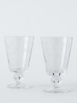 John Lewis x Sanderson Short Stem Glass Tumbler, Set of 2, 180ml, Clear, Clear