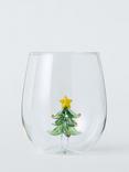 John Lewis Christmas Tree Glass Tumbler, 480ml, Clear