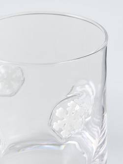 John Lewis Snowflake Icon Glass Tumbler, 360ml, Clear - view 2, Snowflake