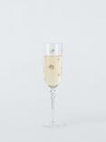 John Lewis Etched Star Glass Champagne Flute, 185ml, Gold/Clear