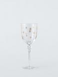 John Lewis Etched Star Wine Glass, 180ml, Gold/Clear