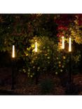 NOMA Frosted Shade Border Connectable Outdoor LED Stakelights, Set of 4, Black