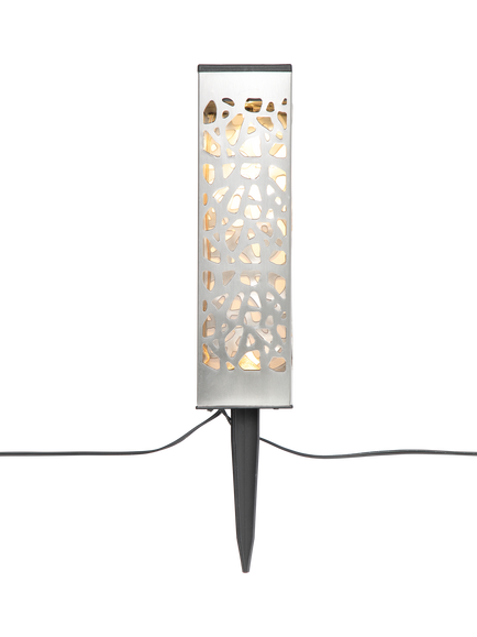 NOMA Woodland Border Connectable Outdoor LED Stakelights, Set of 4, Silver, Silver Silver
