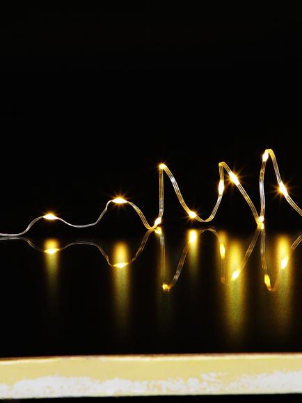 NOMA 400 Mini LED Flexwire Outdoor String Lights with Timer, Warm White - view 2, Clear Clear
