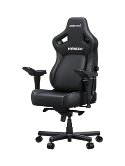 anda seaT Kaiser 4 XL PVC Leather Premium Gaming Chair, Black, Black