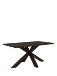 John Lewis Thornton Fixed Dining Table, Natural Edge, Solid Oak, Dark Oil