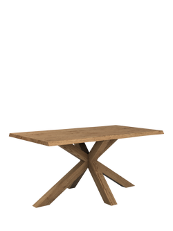 John Lewis Thornton Fixed Solid Oak Dining Table, Natural Edge, Natural Oil, Natural Oil