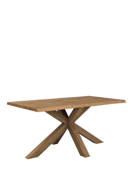John Lewis Thornton Fixed Solid Oak Dining Table, Natural Edge, Natural Oil, Natural Oil