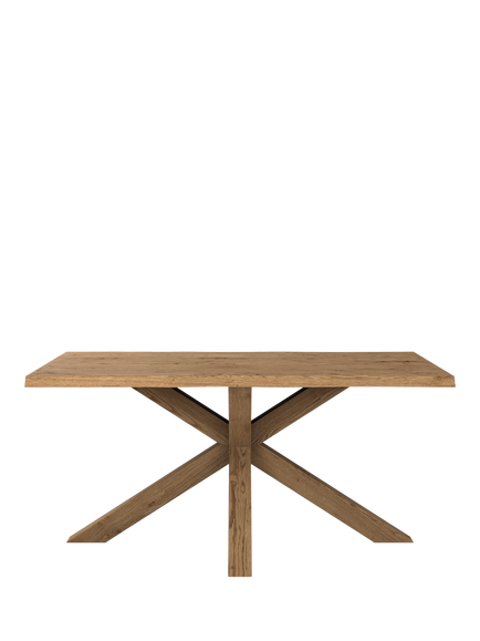 John Lewis Thornton Fixed Solid Oak Dining Table, Natural Edge, Natural Oil - view 2, Natural Oil