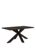 John Lewis Thornton Fixed Dining Table, Straight Edge, Solid Oak, Dark Oil