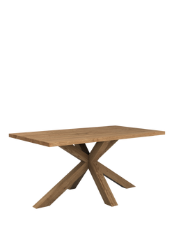 John Lewis Thornton Fixed Solid Oak Dining Table, Straight Edge, Natural Oil, Natural Oil