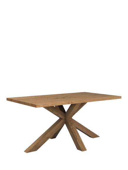 John Lewis Thornton Fixed Solid Oak Dining Table, Straight Edge, Natural Oil, Natural Oil