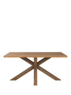 John Lewis Thornton Fixed Solid Oak Dining Table, Straight Edge, Natural Oil - view 2, Natural Oil