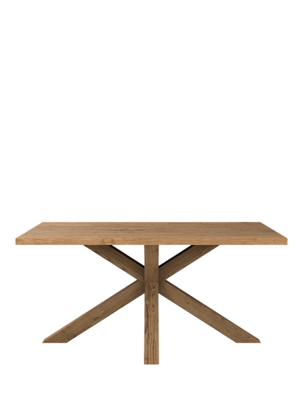 John Lewis Thornton Fixed Solid Oak Dining Table, Straight Edge, Natural Oil - view 2, Natural Oil