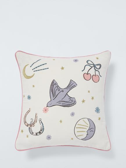 John Lewis Lucky Cushion, White