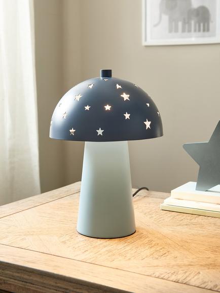 John Lewis Kids' Starry Bedside Lamp, Lake Blue/Haze Blue - view 2, Lake Blue/ Haze Blue